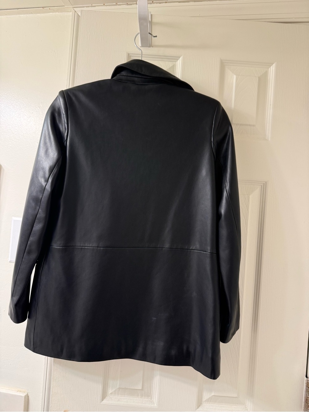 Abercrombie & Fitch Black Faux Leather Blazer Jacket